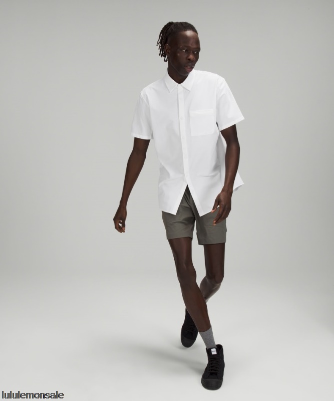 Lululemon Verkauf DELULU620 | Weißes Commission Kurzarmshirt